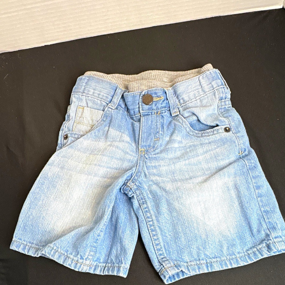 Genuine Kids from OshKosh Boys 4T Blue Denim Bermuda Shorts Elastic Waist